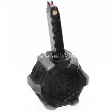 Armorer Works AW Custom 350 Billes Gaz Adaptive Chargeur Tambour Convient pour G17 G18C G-Série GBB Pistolet Airsoft
