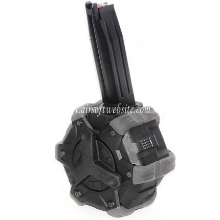 Armorer Works AW Custom 350 Billes Gaz Adaptive Chargeur Tambour Convient pour Hi-Capa GBB Pistolet Airsoft