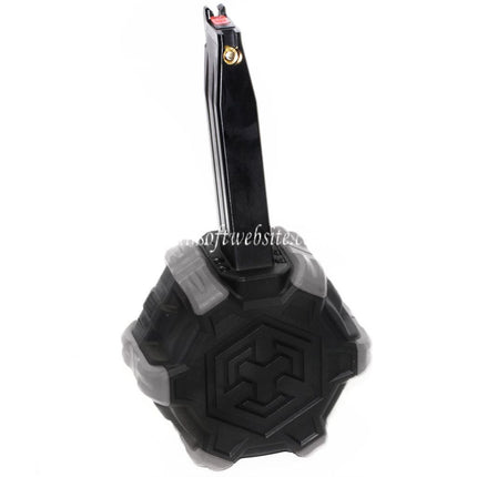 Armorer Works AW Custom 350 Billes Gaz Adaptive Chargeur Tambour Convient pour Hi-Capa GBB Pistolet Airsoft