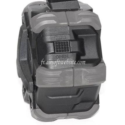Armorer Works AW Custom 350 Billes Gaz Adaptive Chargeur Tambour Convient pour AW MB Série / KJW / WE (WE-TECH) / Tokyo Marui M9 M92 GBB Pistolet Airsoft