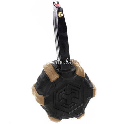 Armorer Works AW Custom 350 Billes Gaz Adaptive Chargeur Tambour Convient pour Hi-Capa GBB Pistolet Airsoft