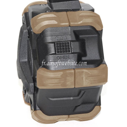 Armorer Works AW Custom 350 Billes Gaz Adaptive Chargeur Tambour Convient pour EMG SAI Red / AW NE Série / WE (WE-TECH) Single Stack 1911 GBB Pistolet Airsoft