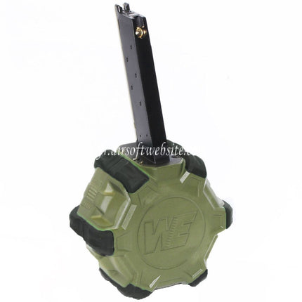 WE (WE-TECH) 350 Billes Gaz Chargeur Tambour Convient pour EMG SAI Red / AW NE Série / WE Single Stack 1911 GBB Pistolet Airsoft