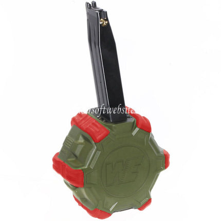 WE (WE-TECH) 350 Billes Gaz Chargeur Tambour Convient pour Hi-Capa GBB Pistolet Airsoft