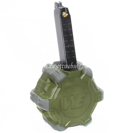 WE (WE-TECH) 350 Billes Gaz Chargeur Tambour Convient pour G17 G18C G-Série GBB Pistolet Airsoft