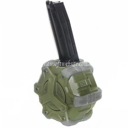 WE (WE-TECH) 350 Billes Gaz Chargeur Tambour Convient pour Hi-Capa GBB Pistolet Airsoft