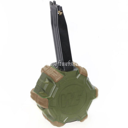 WE (WE-TECH) 350 Billes Gaz Chargeur Tambour Convient pour Hi-Capa GBB Pistolet Airsoft