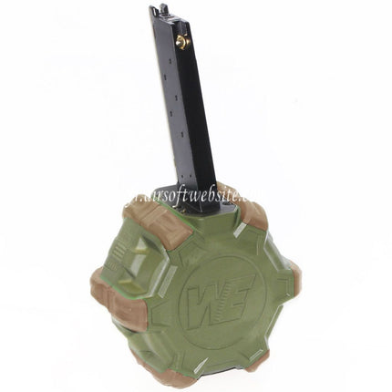 WE (WE-TECH) 350 Billes Gaz Chargeur Tambour Convient pour EMG SAI Red / AW NE Série / WE Single Stack 1911 GBB Pistolet Airsoft