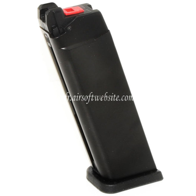 WE (WE-TECH) 26 Billes Galaxy Gaz Chargeur Convient pour WE MOS Optic Ready Slide Version EMG SAI BLU AW VX7 VX9 G17 G19 Série GBB Pistolet Airsoft Noir