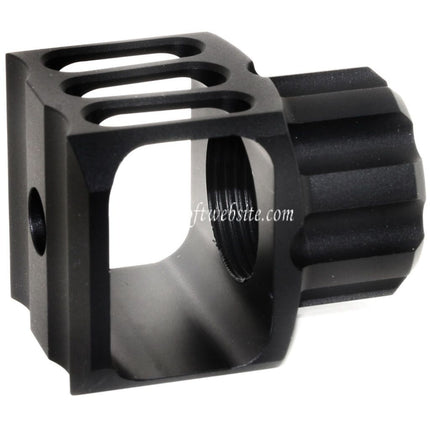5KU CNC Aluminium LAF-24 Style Frein de Bouche Cache-Flamme Convient pour +24mm CW sens horaire Fileté Canon Fusil Airsoft Noir