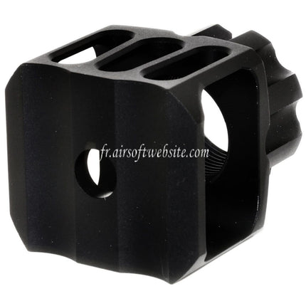 5KU CNC Aluminium LAF-24 Style Frein de Bouche Cache-Flamme Convient pour +24mm CW sens horaire Fileté Canon Fusil Airsoft Noir