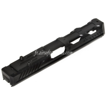 5KU CNC RMR Ready Barrel Slide Set Suitable for Tokyo Marui G17 Series GBB Airsoft Pistol Black