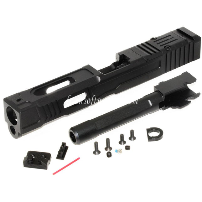 5KU CNC MK2 RMR Cut Canon Glissière Set Convient pour Tokyo Marui G17 Série GBB Pistolet Airsoft Noir