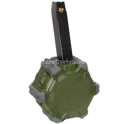 WE (WE-TECH) 350 Billes Gaz Chargeur Tambour Convient pour WE PCC Type 888 888C RARS R5C M4 M16 Série GBB Fusil Airsoft