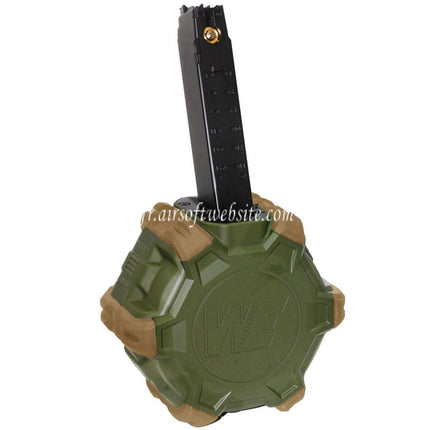 WE (WE-TECH) 350 Billes Gaz Chargeur Tambour Convient pour WE PCC Type 888 888C RARS R5C M4 M16 Série GBB Fusil Airsoft