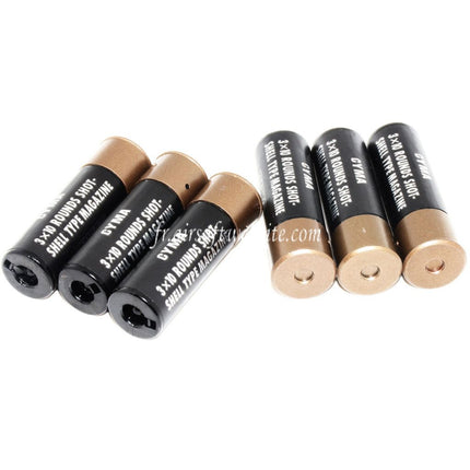 CYMA 6pièces Pack (30 Billes each) Chasse Cartouche Chargeur Convient pour CYMA / Double-Eagle / Tokyo Marui Shotgun Airsoft