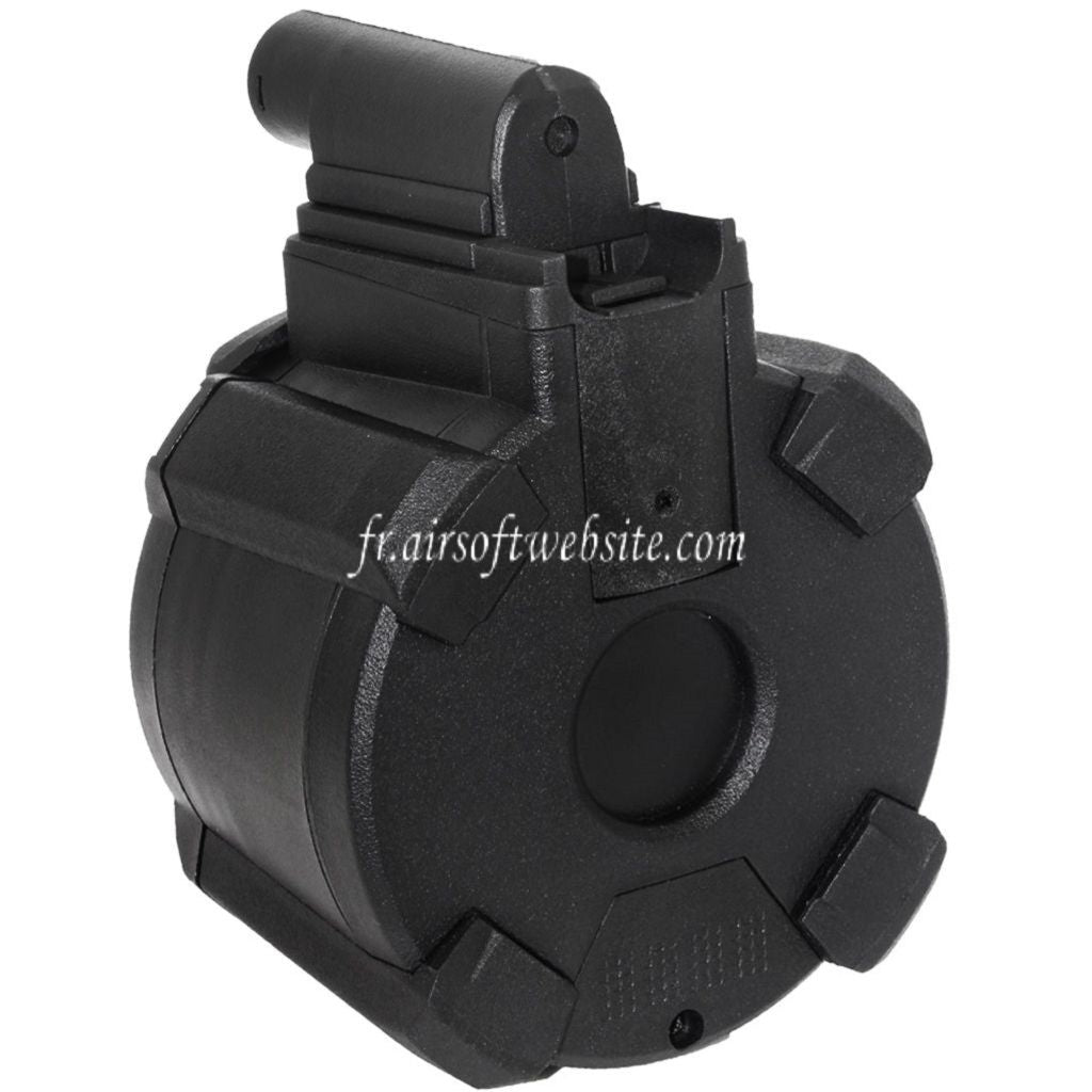 BATTLEAXE 1400 Billes Électrique Chargeur Tambour Convient pour CYMA Golden Eagle Double Eagle Tokyo Marui M870 Shotgun Airsoft Noir