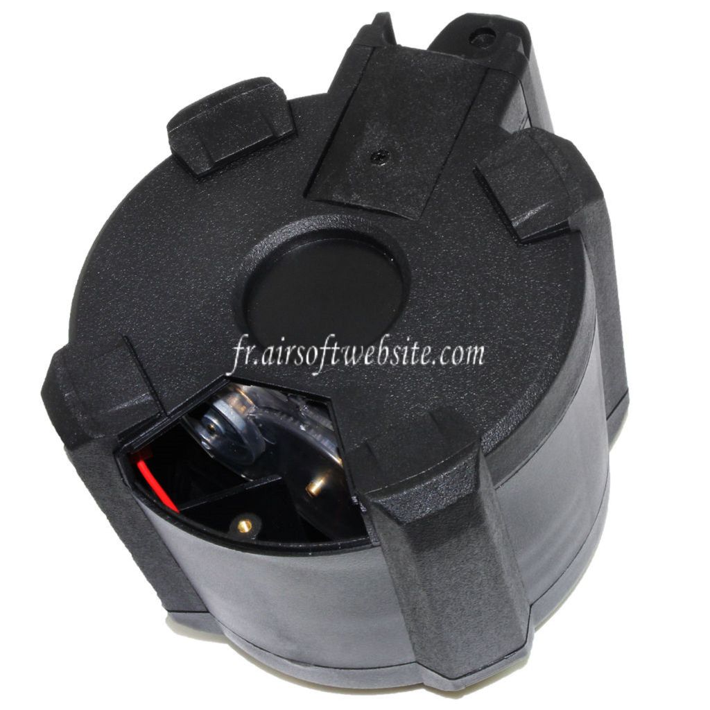 BATTLEAXE 1400 Billes Électrique Chargeur Tambour Convient pour CYMA Golden Eagle Double Eagle Tokyo Marui M870 Shotgun Airsoft Noir