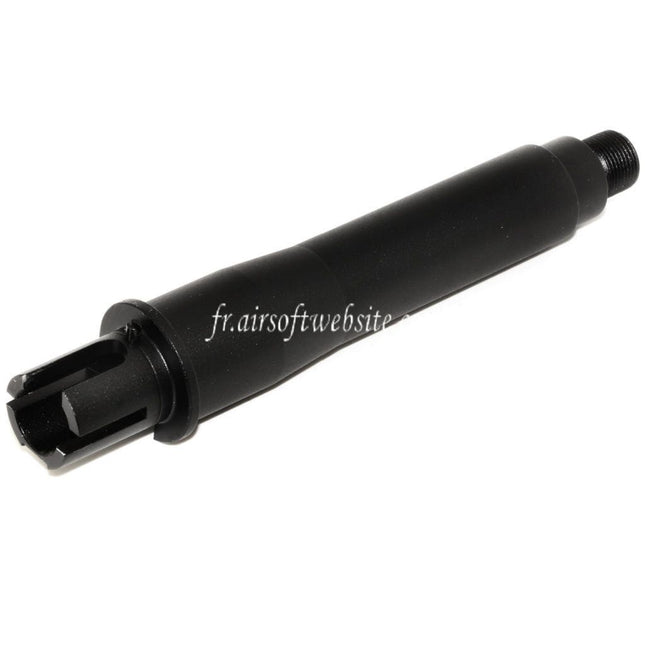 CYMA 4.5 Pouces Aluminium Court Canon Extérieur Conjunction Tube -14mm CCW sens antihoraire Convient pour M4 M16 AEG Fusil Airsoft Noir