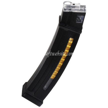CYMA 130 Billes Mid-Cap Chargeur Convient pour Classic Army / CYMA / G&P / Golden Eagle / JG / SRC / Tokyo Marui MP5 Série AEG Fusil Airsoft Noir