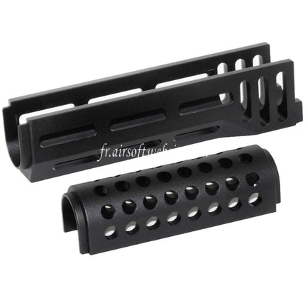 CYMA 155mm CNC Aluminum Haut Bas M-LOK Garde-Main Type-B Convient pour CYMA AK47 Série AEG Fusil Airsoft Noir