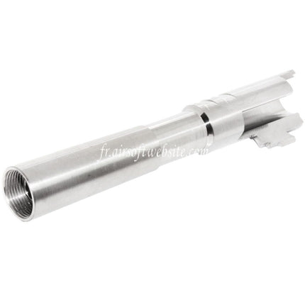 5KU 4.75 Inch Comp-Ready Outer Barrel Suitable for AW / WE / Tokyo Marui Hi-Capa 5.1 STI .38 SUPER Silver