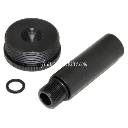 5KU DTK PUTNIK Mock Silencieux Traceur Adaptateur +36mm CW sens horaire Filetage Noir