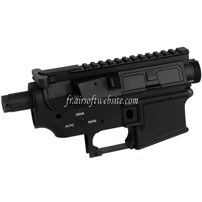 E&C MUR Style Haut Bas Métal Boîtier avec 20mm Top Rail Convient pour E&C Tokyo Marui QD V2 Vitesse Boîte M4 M16 Série AEG Fusil Airsoft Noir