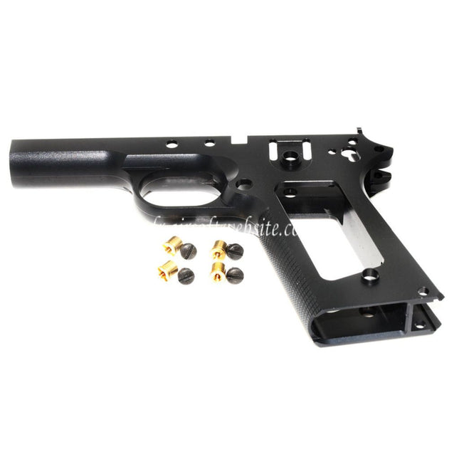 KF Airsoft CNC Aluminum Pistolet Poignée Le Châssis Convient pour Tokyo Marui M1911 Série GBB Pistolet Noir