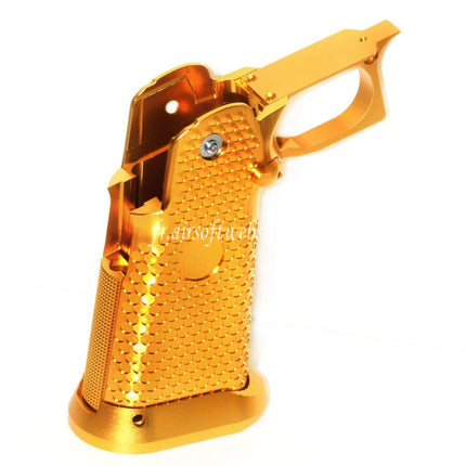 KF Airsoft CNC Aluminum Pistolet Poignée Le Châssis Ensemble Convient pour ARMY ARMAMENT R501 R601 R603 EMG AW WE Tokyo Marui Hi-Capa Série GBB Pistolet