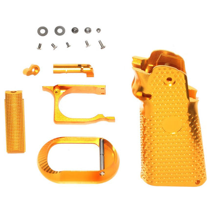 KF Airsoft CNC Aluminum Pistolet Poignée Le Châssis Ensemble Convient pour ARMY ARMAMENT R501 R601 R603 EMG AW WE Tokyo Marui Hi-Capa Série GBB Pistolet