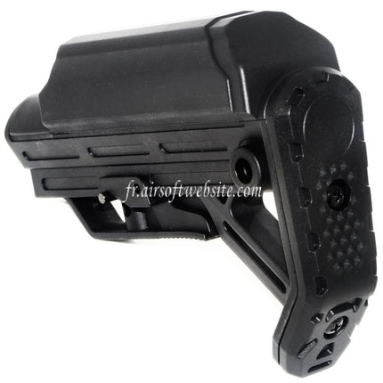 Golden Eagle VIPER Crosse avec Cheek Rest Convient pour M4 M16 Buffer Tube Fusil Airsoft Noir