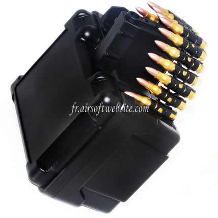 Golden Eagle 2600 Kugeln Elektrisches Trommelmagazin Passend für Golden Eagle FightLite MCR LMG M4 Serie AEG Airsoft Gewehr Schwarz