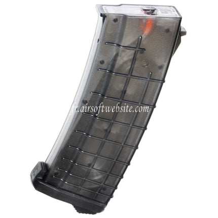PTS 155 Schuss TPM-AK Mid-Cap Magazin Passend für AK-Serie AEG Airsoft Gewehr Transparent Schwarz
