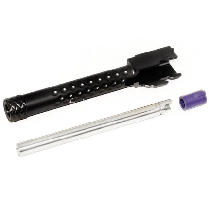 PTS Licensed ZEV Outer Barrel & Laylax Nine Ball 6.00mm Inner Barrel Set Suitable for ISSC M22 EMG SAI BLU Lonewolf ZEV G&P P80 AW WE Tokyo Marui G17 Series GBB Airsoft Pistol