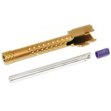 PTS Licensed ZEV Outer Barrel & Laylax Nine Ball 6.00mm Inner Barrel Set Suitable for ISSC M22 EMG SAI BLU Lonewolf ZEV G&P P80 AW WE Tokyo Marui G17 Series GBB Airsoft Pistol