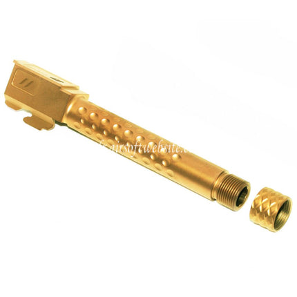 PTS Licensed ZEV Outer Barrel & Laylax Nine Ball 6.00mm Inner Barrel Set Suitable for ISSC M22 EMG SAI BLU Lonewolf ZEV G&P P80 AW WE Tokyo Marui G17 Series GBB Airsoft Pistol