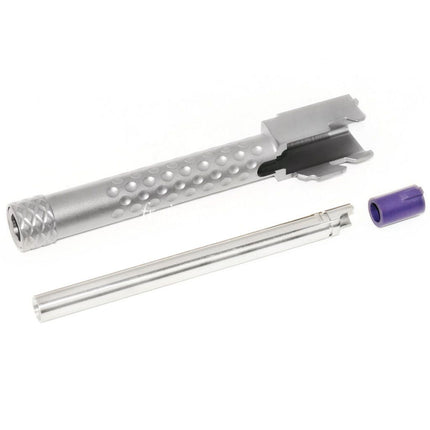 PTS Licensed ZEV Outer Barrel & Laylax Nine Ball 6.00mm Inner Barrel Set Suitable for ISSC M22 EMG SAI BLU Lonewolf ZEV G&P P80 AW WE Tokyo Marui G17 Series GBB Airsoft Pistol