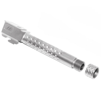 PTS Licensed ZEV Outer Barrel & Laylax Nine Ball 6.00mm Inner Barrel Set Suitable for ISSC M22 EMG SAI BLU Lonewolf ZEV G&P P80 AW WE Tokyo Marui G17 Series GBB Airsoft Pistol