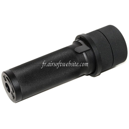 5KU PBS-1 Mini Silencer with Spitfire Tracer Unit Fits for -14mm CCW Counter-Clockwise AK Series Airsoft Rifle Black