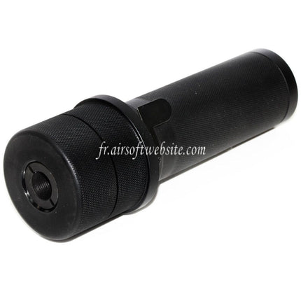 5KU PBS-1 Mini Silencer with Spitfire Tracer Unit Fits for -14mm CCW Counter-Clockwise AK Series Airsoft Rifle Black