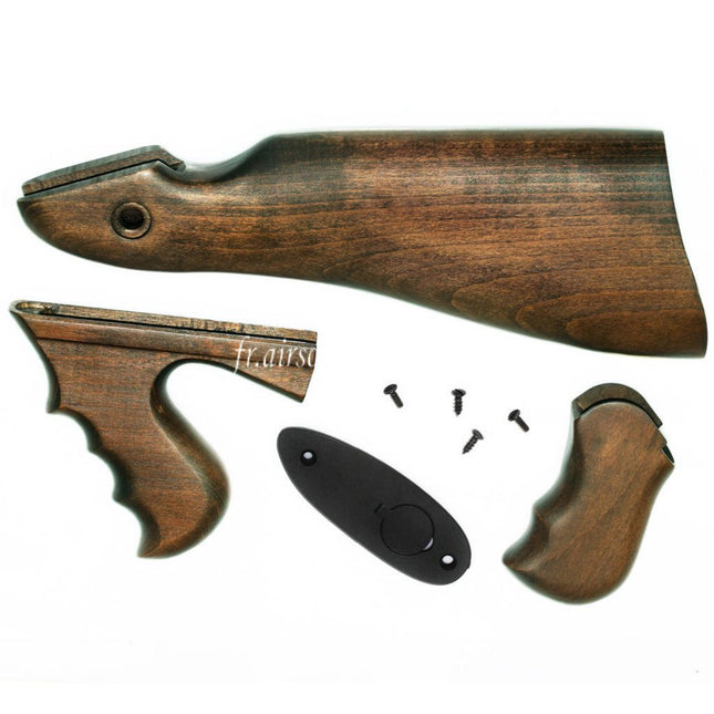 King Arms Bois véritable Conversion Kit Convient pour King Arms Thompson M1928 Chicago Série AEG Fusil Airsoft
