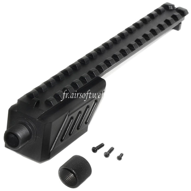 CYMA 187mm Canon Accessoire Extension Rail Montage Convient pour CYMA CM127 G18C AEP AEG Pistolet Airsoft