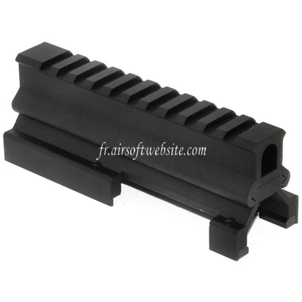 CYMA 130mm High Low 20mm Rail Scope Mount Set Suitable for CYMA Tokyo Marui VFC MP5 Series GBB AEG Airsoft Rifle Black