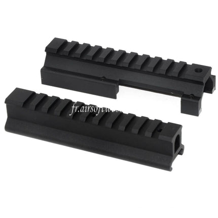 CYMA 130mm High Low 20mm Rail Scope Mount Set Suitable for CYMA Tokyo Marui VFC MP5 Series GBB AEG Airsoft Rifle Black