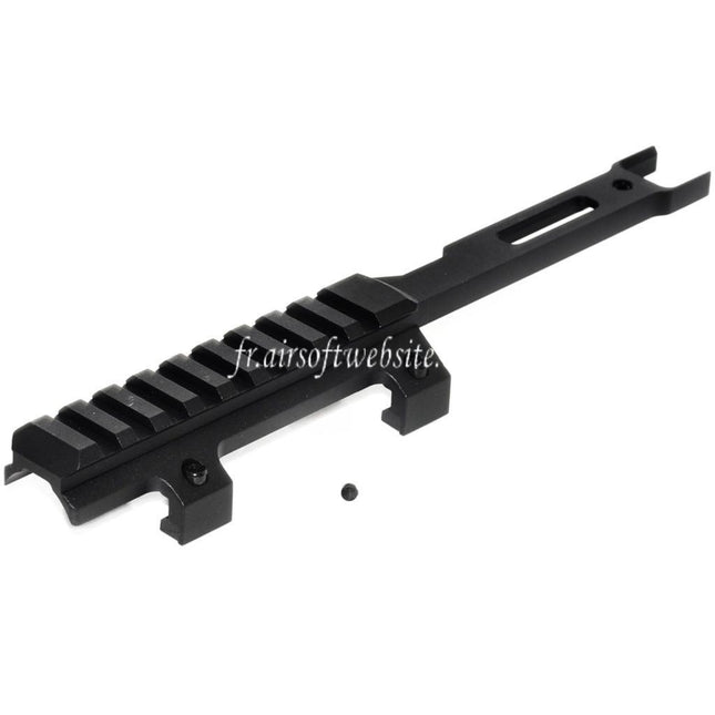 Airsoft Website 215mm Extended Top Rail Viseur Montage Convient pour CYMA Tokyo Marui MP5K Série AEG Fusil Noir