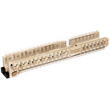5KU CNC 254mm B30 Style Long Bas Rail de Garde-Main Convient pour D-Boys LCT GHK AKM AK74 AK102 AK104 AK105 AK Série AEG Fusil Airsoft Desert Tan