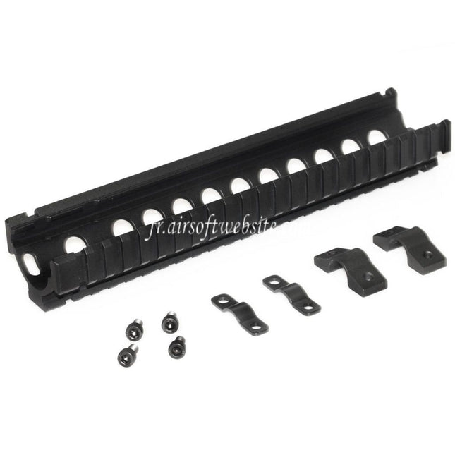 CYMA 242mm Aluminium Bas Rail de Garde-Main Convient pour CYMA G&P Tokyo Marui AK74 Série AEG Fusil Airsoft Noir
