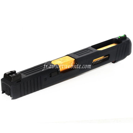 EMG Licensed SAI Tier One Competition Complète Haut Kit Or Canon Glissière Set Convient pour AW WE EMG BLU G17 G34 GBB Pistolet Airsoft Noir