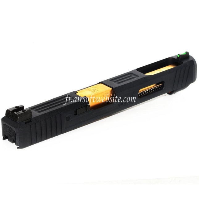 EMG Licensed SAI Tier One Competition Complète Haut Kit Or Canon Glissière Set Convient pour AW WE EMG BLU G17 G34 GBB Pistolet Airsoft Noir